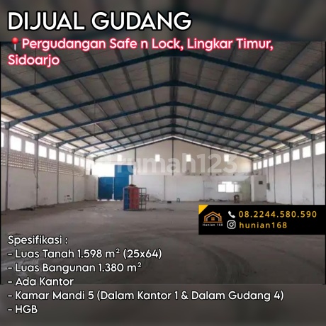 Jual Gudang Pergudangan Safe N Lock Lingkar Timur Candi Sidoarjo Sirie Cip Raya Sinar Buduran Gedangan