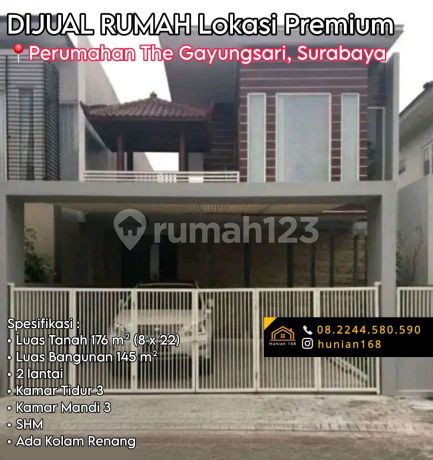 For Sale, House for Sale in The Gayungsari, Gayung Sari, Sakura Regency, South Surabaya, Ketintang, Siwalankerto.