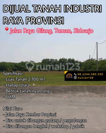 Industrial Land Warehouse Great Province Twin Great Shining Garden Along Sidoarjo