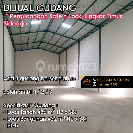 Gudang Pergudangan Pabrik Tanah Safe N Lock Lingkar Timur Cip Sirie Sinar Buduran Sidoarjo