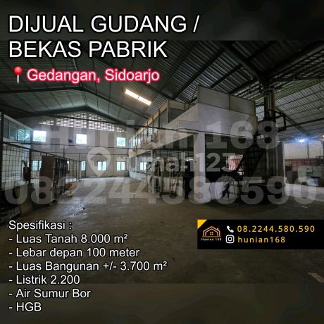Jual Gudang Tanah Industri Pergudangan Sinar Gedangan Permai Tanrise Southgate Seruni Sruni Nangka Sidoarjo Buduran Lingkar Timur Waru Muncul Raya Kota