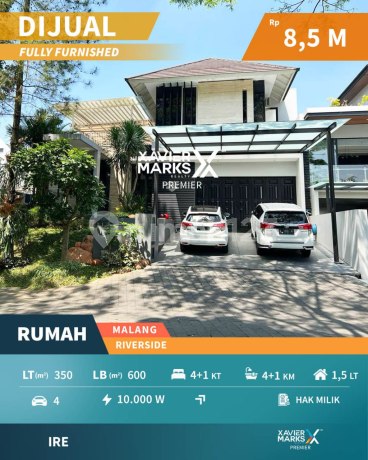 Rumah Mewah Private Pool Full Furnished di Riverside Blimbing Malang Rumah Mewah Private Pool Full Furnished di Riverside Blimbing Malang