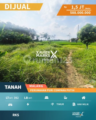 Land Plot in Puri Cempaka Putih Housing, Arjowinangun, Malang Land Plot in Puri Cempaka Putih Housing, Arjowinangun, Malang