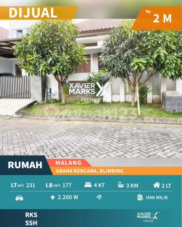 Rumah Siap Huni di Perumahan Graha Kencana Balearjosari Blimbing Malang