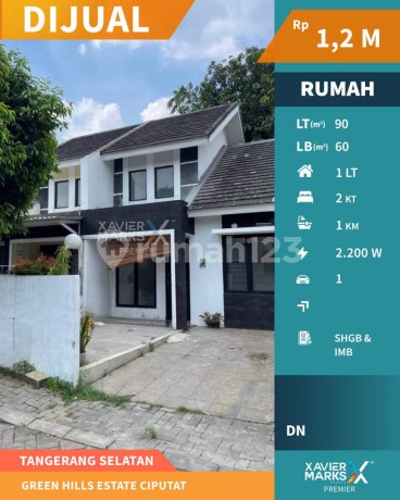 Rumah Minimalis di Kompleks Perumahan Green Hills Estate, Ciputat Kota Tangerang Selatan