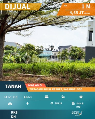Tanah Kavling Di Perumahan Tirtasani Royal Resort Karangploso Malang