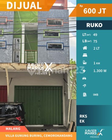 Ruko Di Villa Gunung Buring, Cemorokandang Kedungkandang Malang