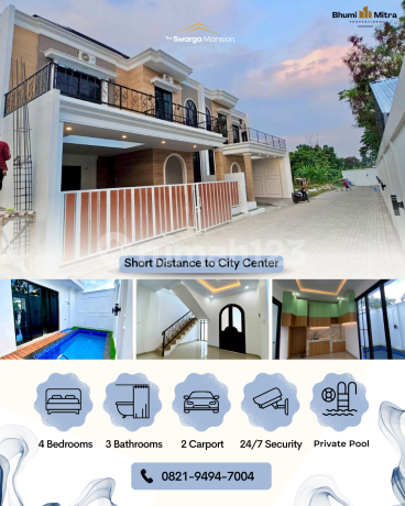 Rumah Dgn Kolam Renang Gratis Antar-Jemput Cek Lokasi tersisa 4 Unit