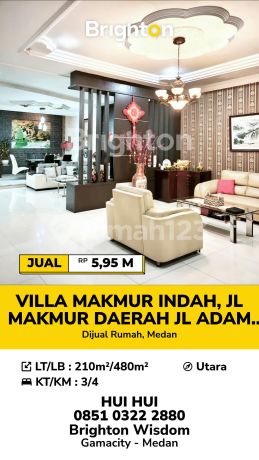 Rumah Full Furnished Komplek Villa Makmur Indah, Adam Malik