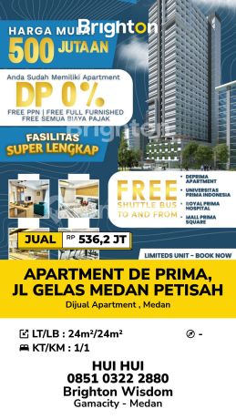 Apartment De Prima - tersedia 2 Type - Free Bisnis Rental