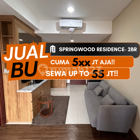 Jual Bu Apartemen Springwood Residence Bsd Serpong 2Br Furnished