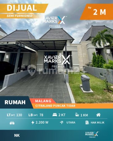 Rumah Modern Di Citraland Puncak Tidar Cluster Bule Aqua Malang