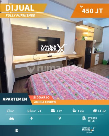 Fully Furnished Apartment Ready to Occupy at Amega Crown Sidoarjo