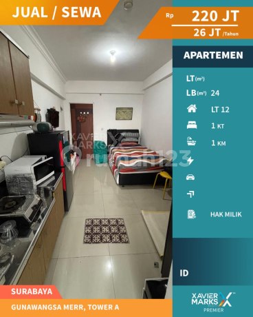Apartemen Full Furnised Tipe Studio Tower A di Apartemen Merr Gunawangsa Surabaya Apartemen Full Furnised Tipe Studio Tower A di Apartemen Merr Gunawangsa Surabaya