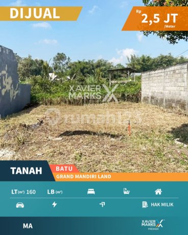 Ready-to-Build Land Plots at Grand Mandiri Land, Batu