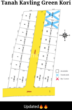 Tanah Luas Mulai 65 M2 di Perumahan Green Kori Ubung Cn Tanah Luas Mulai 65 M2 di Perumahan Green Kori Ubung Cn