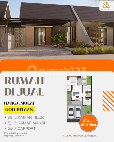 Rumah Modern KASIH REGENCY B1-05 — DP Rp5 Juta, Tanah Luas