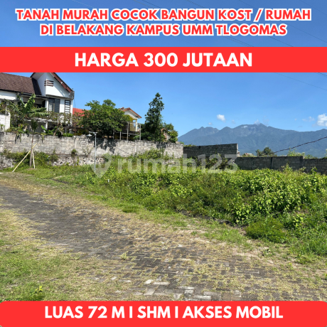 tanah siap bangun kos Tlogomas, Malang tanah siap bangun kos Tlogomas, Malang