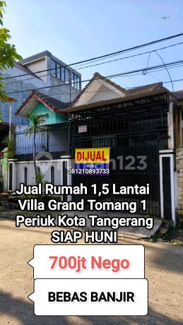 Jual Murah Rumah 1,5 Lantai Siap Huni Perumahan Villa Grand Tomang 1 Tangerang Bebas Banjir Jual Murah Rumah 1,5 Lantai Siap Huni Perumahan Villa Grand Tomang 1 Tangerang Bebas Banjir