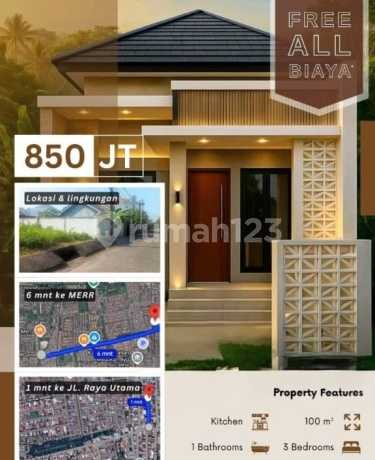 Rumah Baru Strategis Progres 80% di Rungkut bisa KPR