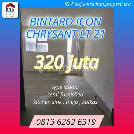 Apartemen Bintaro Icon Chrysant Type Studio Lantai 21 Tidak Hadap Barat Apartemen Bintaro Icon Chrysant Type Studio Lantai 21 Tidak Hadap Barat