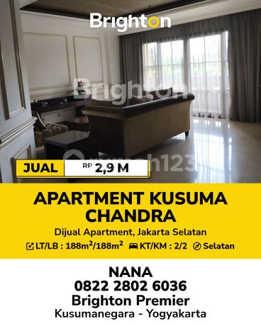 Dijual Apartment Kusuma Chandra Siap Huni 1 +1 Kamar Tidur Furnished