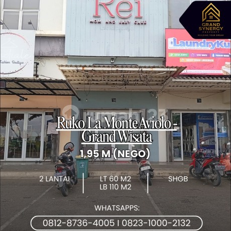 Ruko La Monte 2 Floors Best Location in Grand Wisata,,Rest Assured,,
