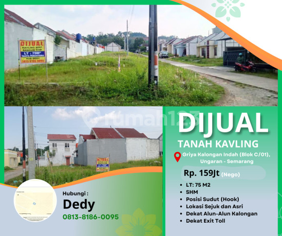 SHM Tanah 75 m2 Ungaran Timur, Semarang SHM Tanah 75 m2 Ungaran Timur, Semarang