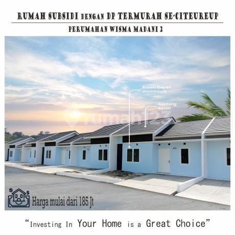 Rumah Kpr Bersubsidi 185 Juta Cicilan 1 Jt.an Flat Daerah Citeureup - Cibinong