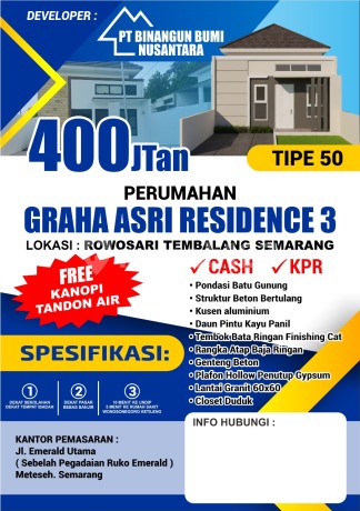 Perumahan Graha Residance 3 Free Canopi Dan Tandon Perumahan Graha Residance 3 Free Canopi Dan Tandon