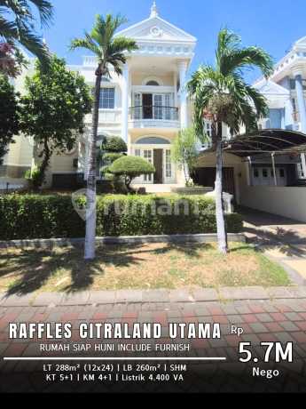 Tev Dijual Rumah Mewah di Citraland Cluster Raffles Garden