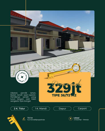 Rumah Harga 300 Jutaan Dekat ke Surabaya