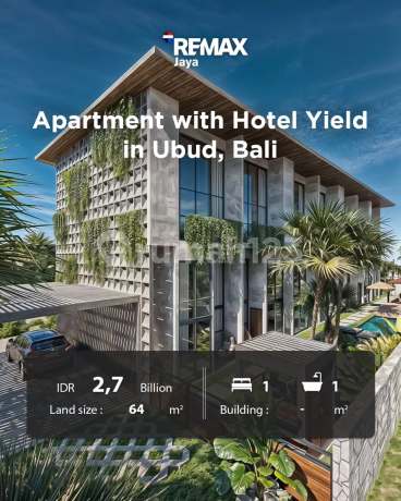 High-Yield 1Br Apartment In Central Ubud
