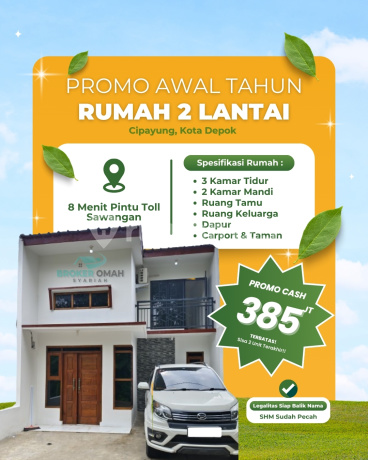 Rumah Eksklusif 2 Lantai di Pancoran Mas Depok