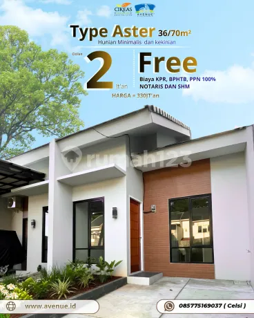 Rumah Lokasi Strategis Dekat Cibubur bisa KPR Cicilan 2Jutaan