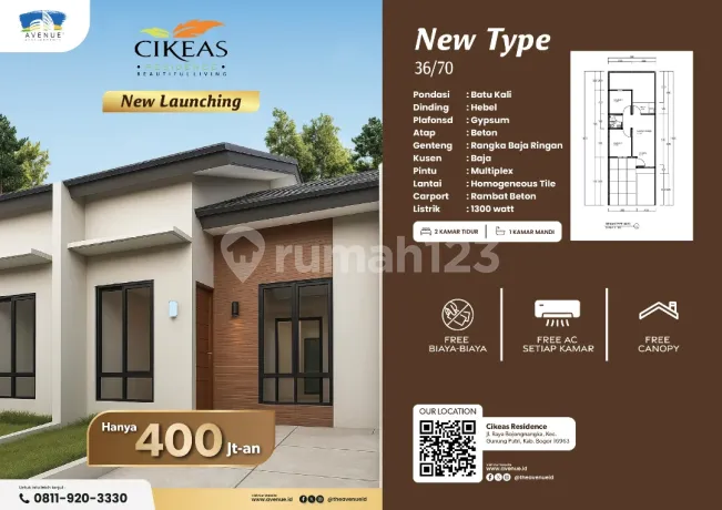 Can KPR Location Near Toll Road! Ready to Occupied Minimalist House