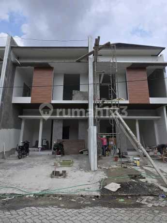New 2-Story House for Sale Panjang Jiwo Permai Tenggilis 1.85M LT 96 LB 130 4+1Kt SHM Modern Residence Rev.a327