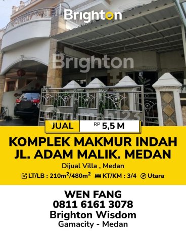 Di Jual Villa Makmur Indah Jl. Adam Malik Di Jual Villa Makmur Indah Jl. Adam Malik
