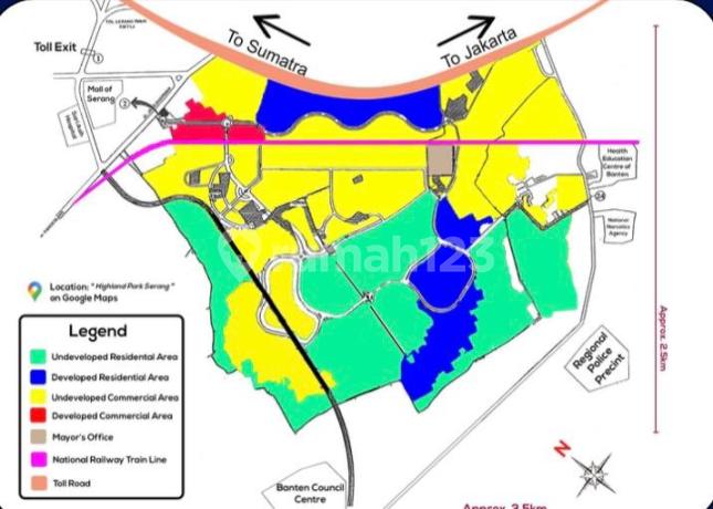 Tanah Luas 172 Ha Jl Jendral Sudirman, Pusat Kota Serang, Banjaragun Tanah Luas 172 Ha Jl Jendral Sudirman, Pusat Kota Serang, Banjaragun