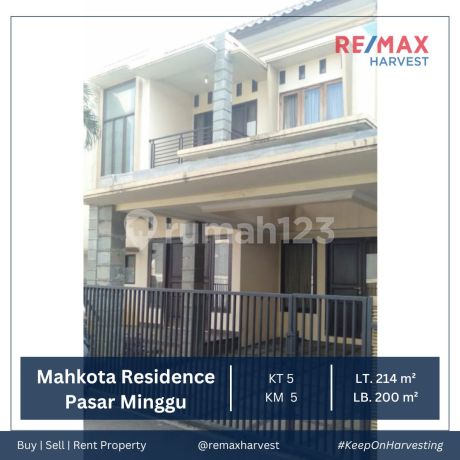 Rumah 5 Kamar Siap Huni Di Mahkota Residence - Pasar Minggu
