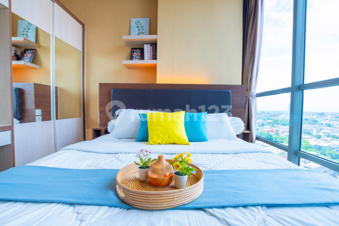 Sewa Apartemen Modern GP Plaza Tipe 2BR Full Furnished - Dekat Senayan, Dipo Tower, Binus, Stasiun Palmerah, RS Pelni - Palmerah, Jakarta Barat