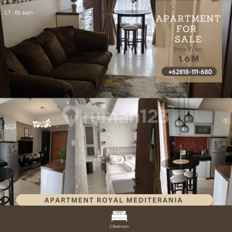 Dijual Apartment 2br Royal Mediterania Tanjung Duren