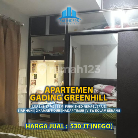 apartemen gading green hill 2 kamar tidur