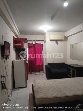 Di Jual Studio Fully Furnished Apartemen Gading Nias Residence