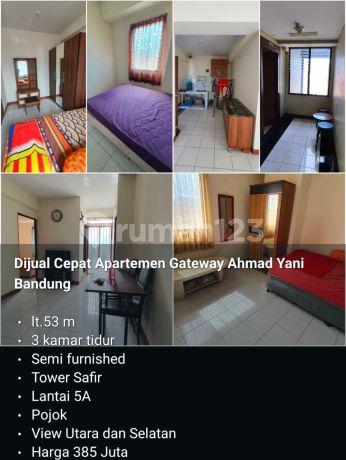 Dijual Apartment Gateway Ahmadyani Cicadas Bandung 385 Jt
