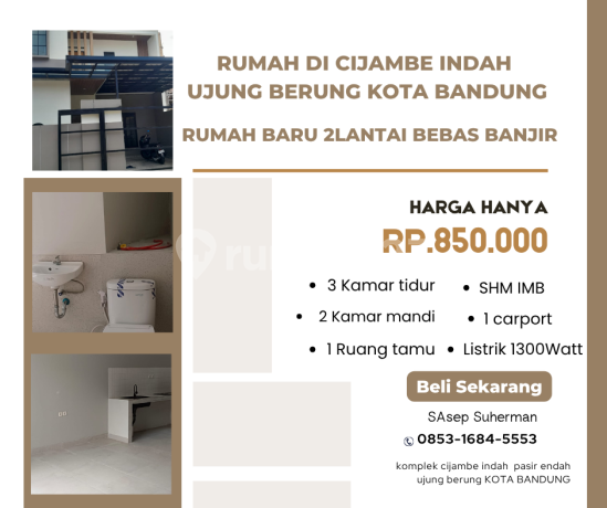 rumah SHM di cijambe indah ujung berung kota bandung bebas banjir rumah SHM di cijambe indah ujung berung kota bandung bebas banjir
