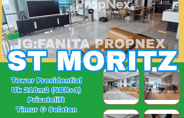 Super murah! Super lux! Dijual Apartment ST MORITZ Tower Presidential, Jl Puri Indah,Jakarta Barat.
