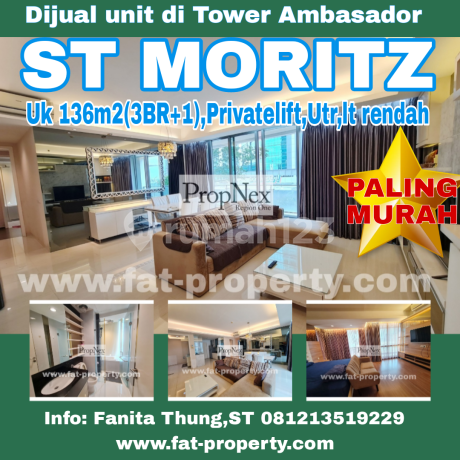 PALING MURAH! Apartment ST MORITZ Tower Ambasador, paling strategis di tengah2 Lippomal Puri.