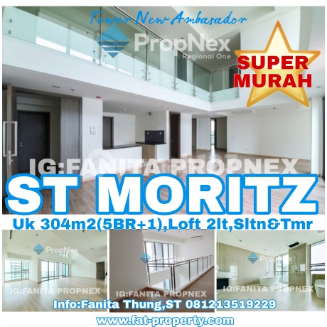 SUPER MURAH! Dijual Apartment ST MORITZ Tower New Ambasador, tower paling high end dan terbaru serta paling strategis di tengah2 Lippo mal Puri. Ukuran 304 m2 di lantai 30-an. SUPER MURAH! Dijual Apartment ST MORITZ Tower New Ambasador, tower paling high end dan terbaru serta paling strategis di tengah2 Lippo mal Puri. Ukuran 304 m2 di lantai 30-an.