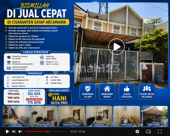 Rumah 2 Lantai Siap Huni di Cisaranten Sayap Arcmanik